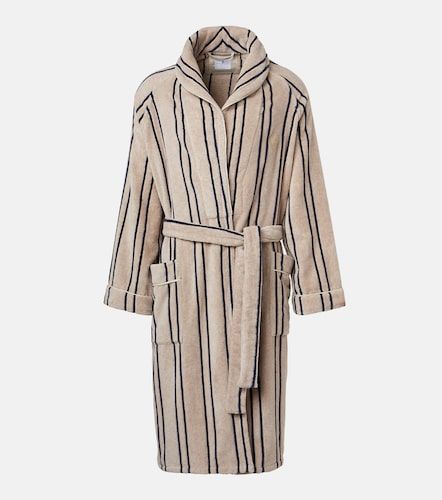 Bata de felpa de algodón a rayas - Brunello Cucinelli - Modalova