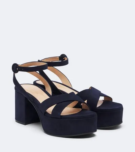 Sabrina suede platform sandals - Gianvito Rossi - Modalova