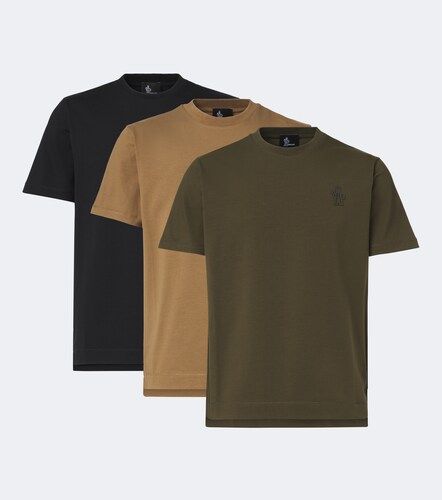 Set de 3 camisetas en mezcla de algodón con logo - Moncler Grenoble - Modalova