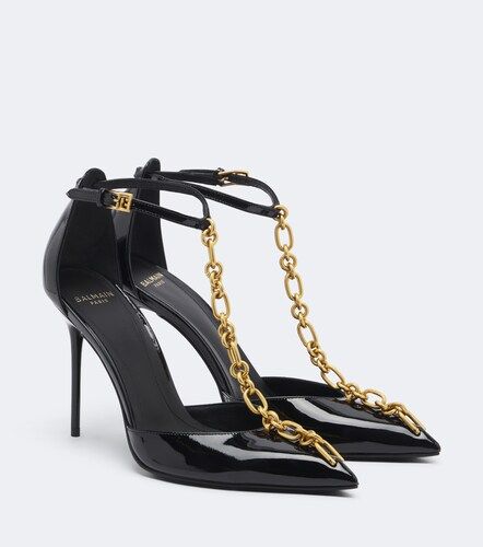 Balmain Pumps in vernice con catena - Balmain - Modalova