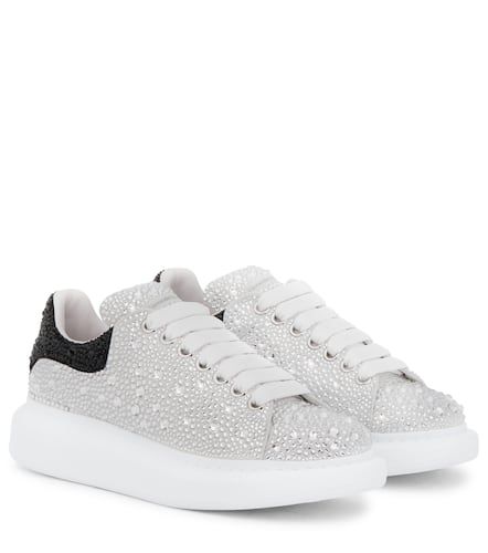 Oversized embellished leather sneakers - Alexander McQueen - Modalova