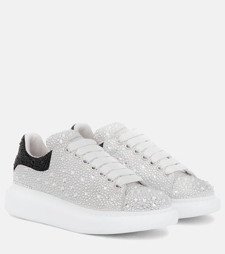 Oversized embellished leather sneakers - McQueen - Modalova