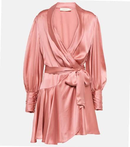 Silk satin wrap minidress - Zimmermann - Modalova