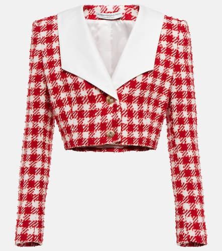 Checked wool-blend bouclÃ© jacket - Alessandra Rich - Modalova