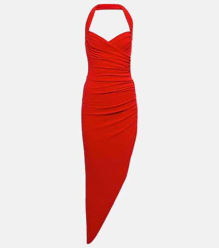 Cayla halterneck ruched midi dress - Norma Kamali - Modalova