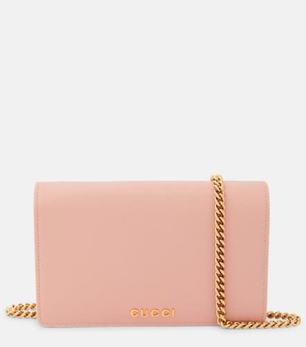 Script leather wallet on chain - Gucci - Modalova