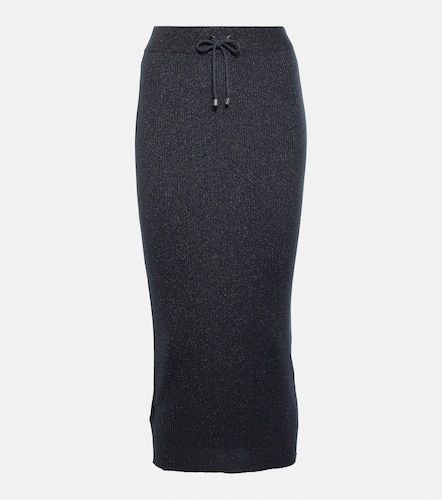 Ribbed-knit cashmere midi skirt - Brunello Cucinelli - Modalova