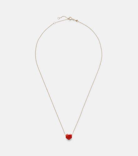 CorazÃ³n Mini 9kt pendant necklace with coral - Aliita - Modalova