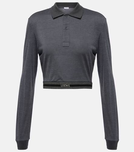 Loewe Cropped cotton polo sweater - Loewe - Modalova