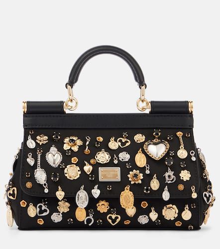 Sicily Small embellished leather tote bag - Dolce&Gabbana - Modalova