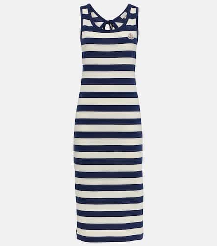 Striped cotton jersey midi dress - Moncler - Modalova