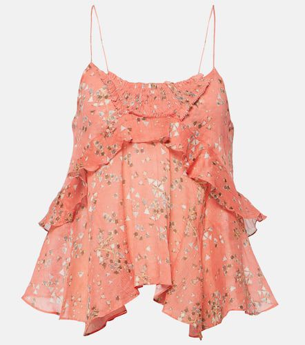 Anissa floral cotton and silk tank top - Isabel Marant - Modalova