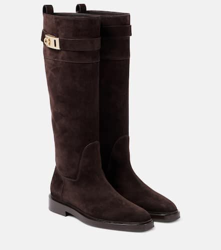 Ferragamo Hug suede knee-high boots - Ferragamo - Modalova