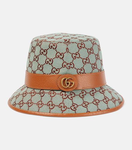 Jago GG leather-trimmed bucket hat - Gucci - Modalova