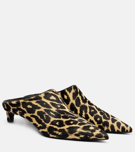 Pointy leopard-print calf hair mules - Jil Sander - Modalova