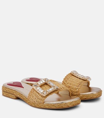 Mules de rafia adornados - Roger Vivier - Modalova