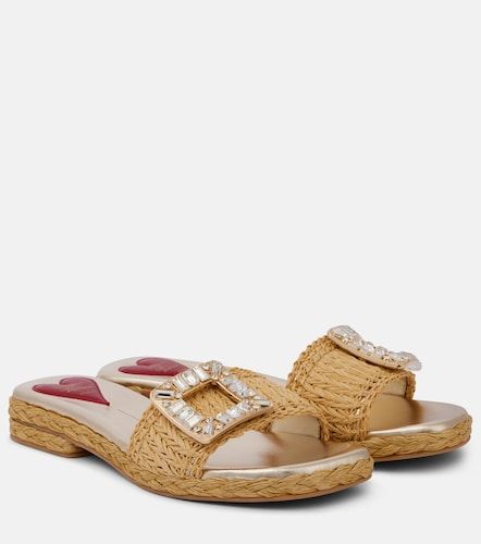 Mules in rafia con cristalli - Roger Vivier - Modalova
