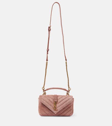 Bolso cruzado College Mini de ante - Saint Laurent - Modalova