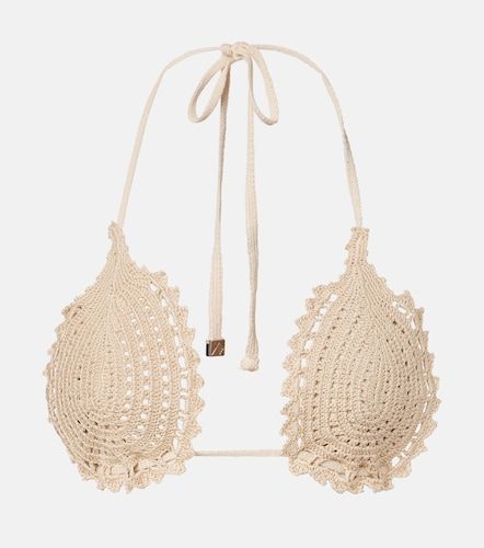 Top de bikini de croché de algodón - The Attico - Modalova