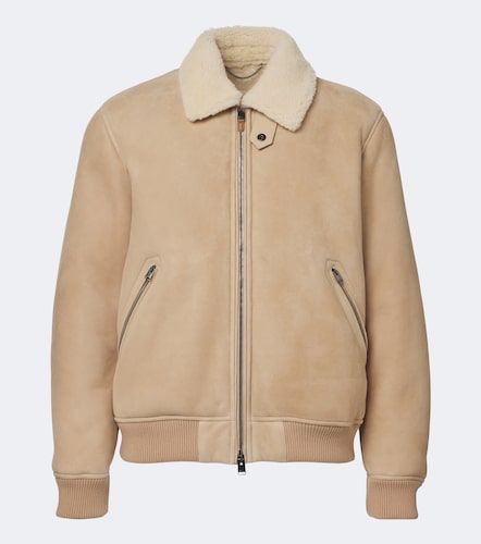 Giacca blouson in suede con shearling - Canali - Modalova