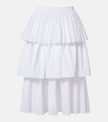 Alaïa Falda midi escalonada de algodón - Alaia - Modalova