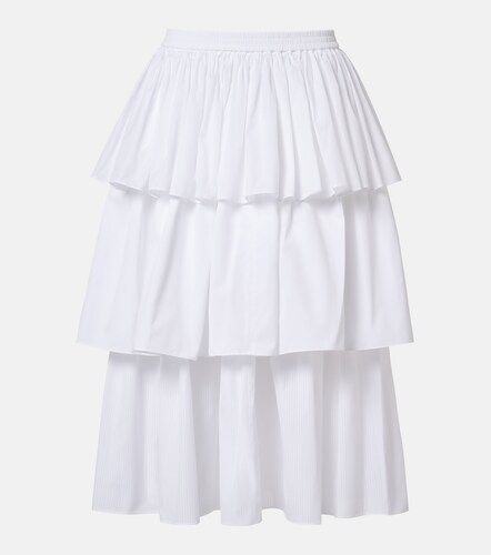 Ruffled tiered cotton midi skirt - Alaia - Modalova