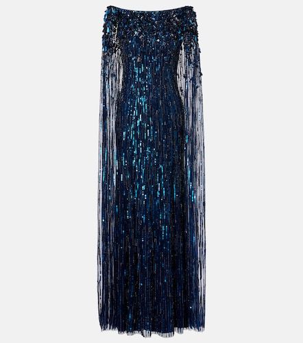 Abito lungo Luella con paillettes e frange - Jenny Packham - Modalova