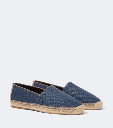 Suede-trimmed canvas espadrilles - Brunello Cucinelli - Modalova