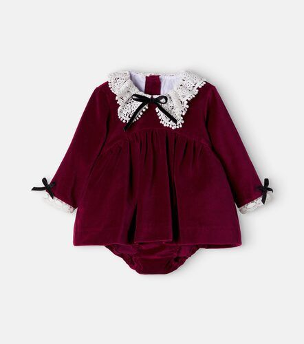 Bebé - Set de vestido y braga Antonella de terciopelo - La Coqueta - Modalova