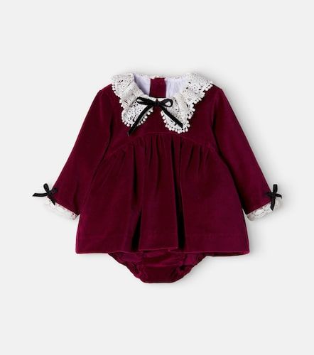 Bebé - Set de vestido y braga Antonella de terciopelo - La Coqueta - Modalova