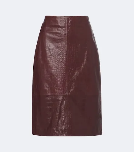Nathaly croc-effect leather midi skirt - Arma - Modalova