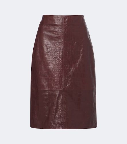 Nathaly croc-effect leather midi skirt - Arma - Modalova