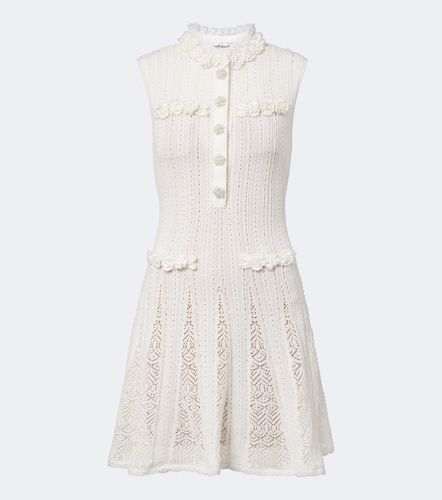 Embellished knitted cotton minidress - Self-Portrait - Modalova