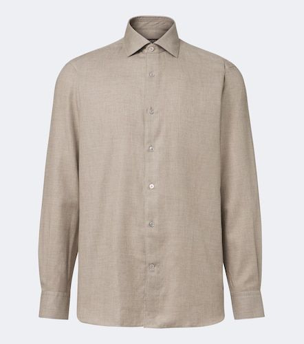 Zegna Camisa de algodón y cachemir - Zegna - Modalova