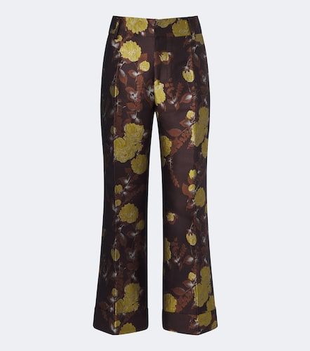 Pantalones rectos Hendrix de jacquard floral - La DoubleJ - Modalova