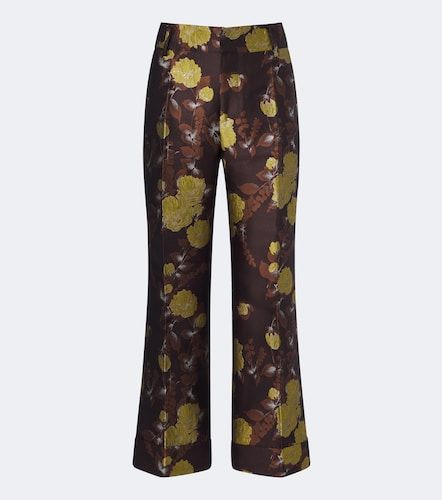Pantaloni Hendrix in jacquard floreale - La DoubleJ - Modalova