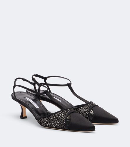 Slingback-Pumps Turgimodla aus Satin - Manolo Blahnik - Modalova