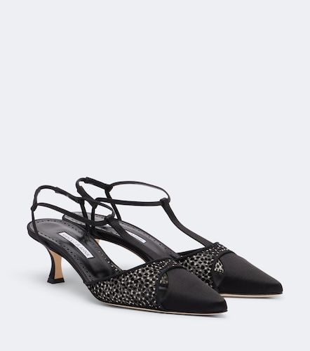 Turgimodla satin slingback pumps - Manolo Blahnik - Modalova