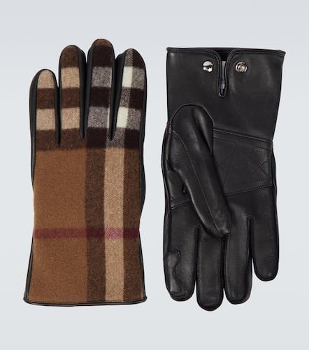 Burberry Leather and wool gloves - Burberry - Modalova