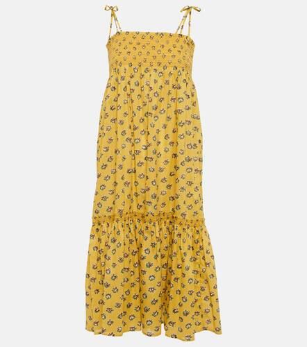 Floral shirred cotton dress - Tory Burch - Modalova