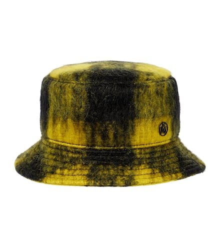 Jason checked mohair-blend bucket hat - Maison Michel - Modalova