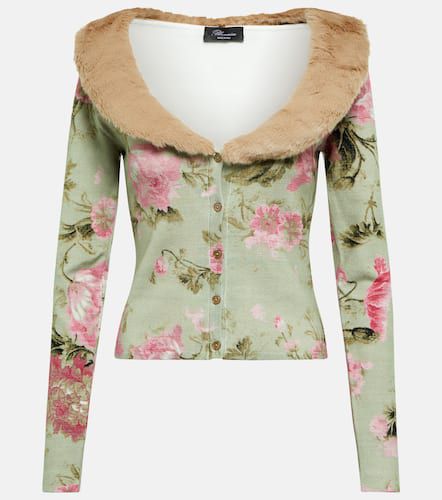 Cardigan con pelliccia sintetica - Blumarine - Modalova