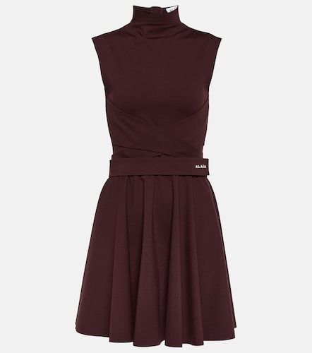 Alaïa Vestido de jersey con cuello mock - Alaia - Modalova