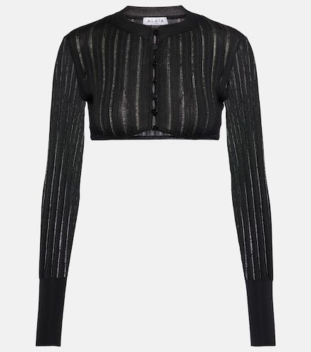 Alaia Ribbed-knit cropped cardigan - Alaia - Modalova