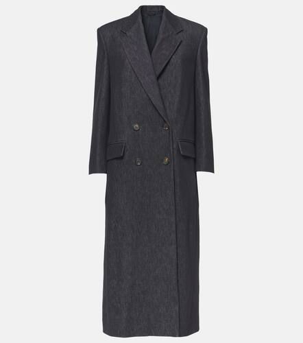 Double-breasted cotton overcoat - Brunello Cucinelli - Modalova