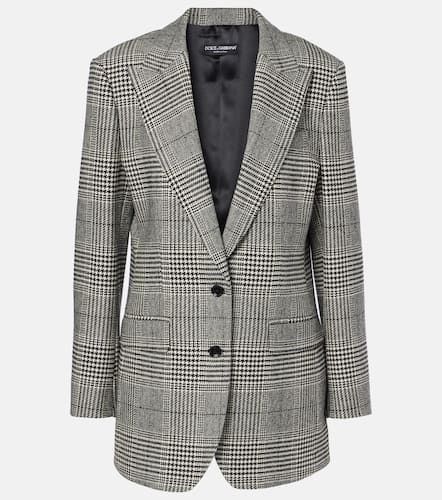 Prince of Wales check wool-blend blazer - Dolce&Gabbana - Modalova