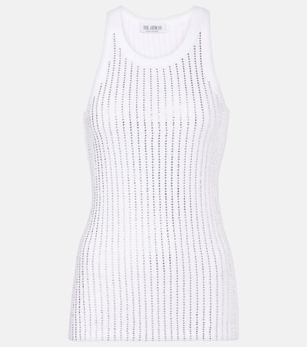 Crystal-embellished cotton tank top - The Attico - Modalova