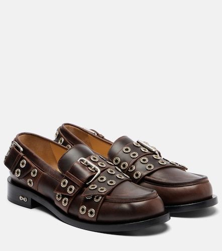 Buckle Belt leather loafers - Mach & Mach - Modalova