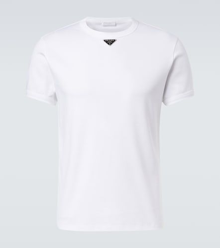 Camiseta Triangle de jersey de algodón - Prada - Modalova