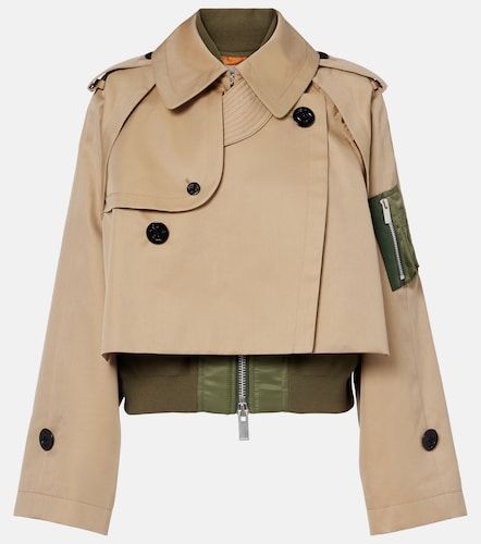 Giacca in gabardine e twill di misto cotone - Sacai - Modalova